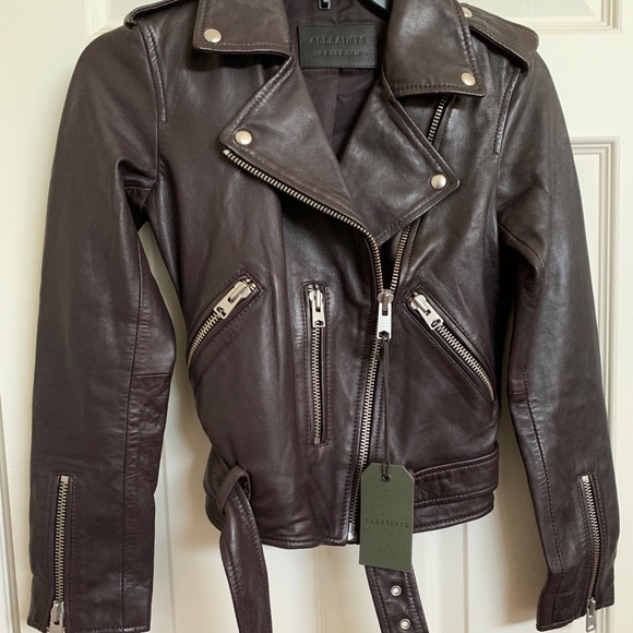 All Saints | Jackets & Coats | New Allsaints Balfern Leather Biker ...